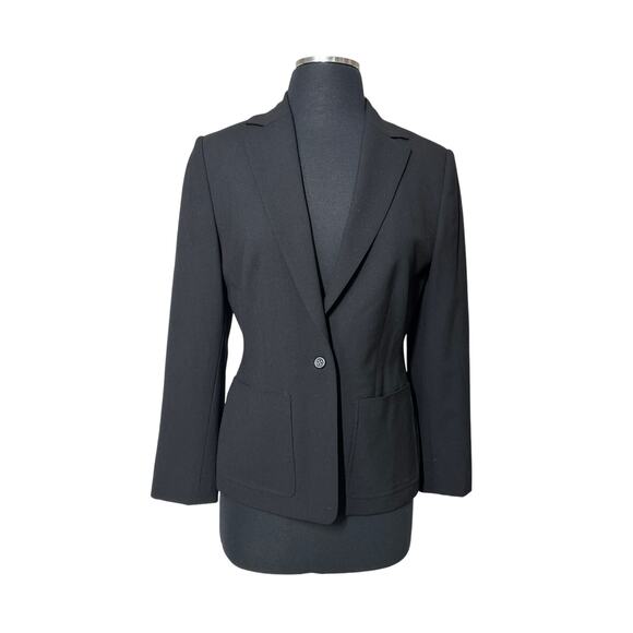 Classiques Entier Women's Wool Blazer Suit Jacket Black Size 8P Office Career - Picture 1 of 12
